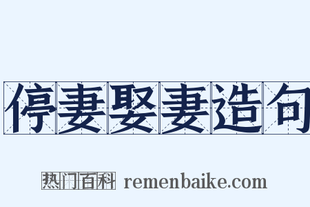 停妻娶妻造句是什么意思的图片